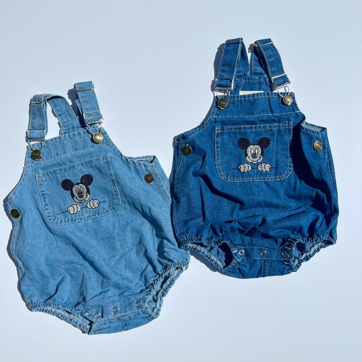Mickey Mouse overalls Light blue jean / 6-12 Months