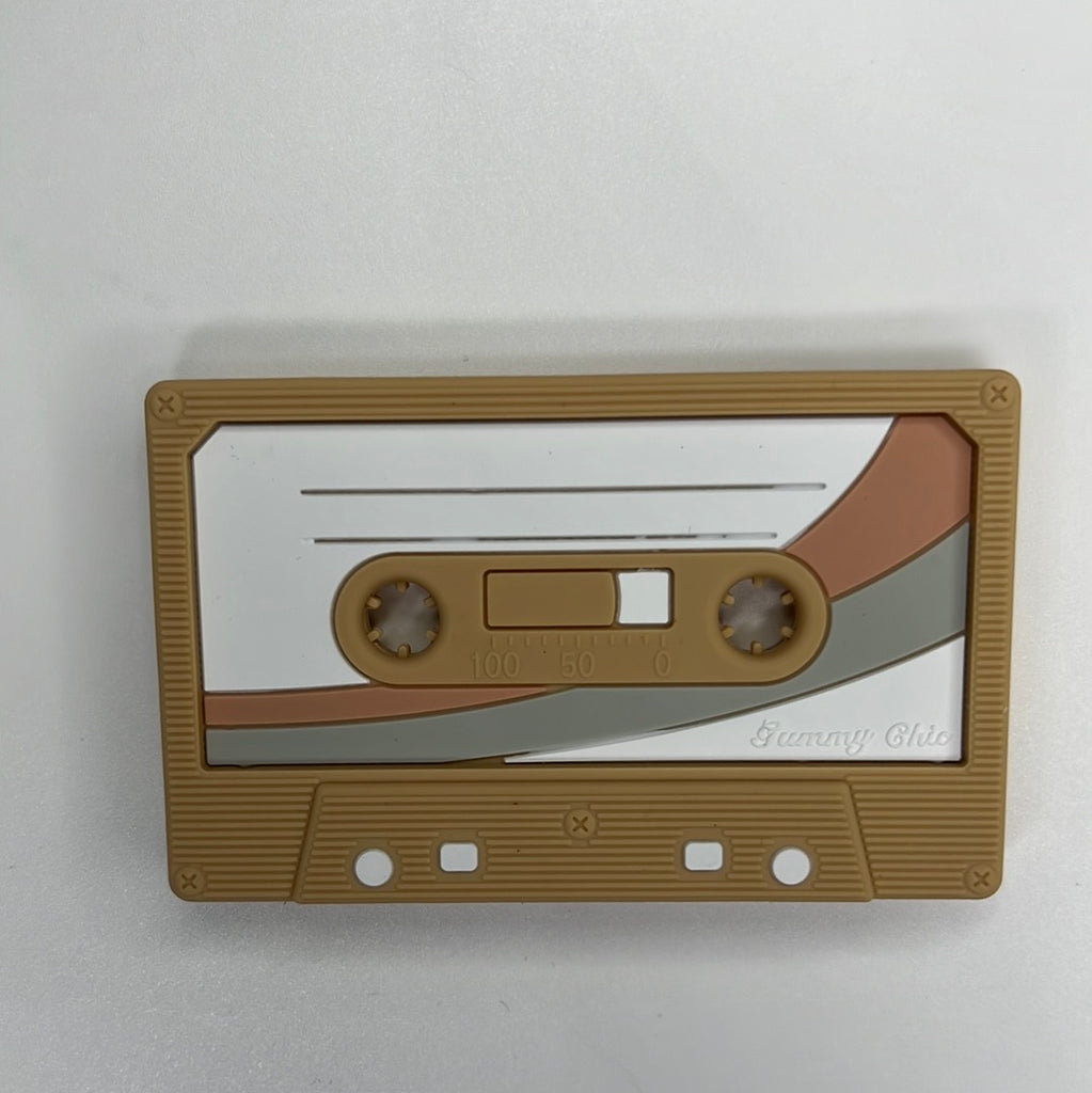 Cassette Tape Silicone teether - Oatmeal