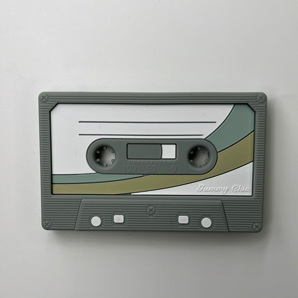 Cassette Tape Silicone teether - Desert Sage